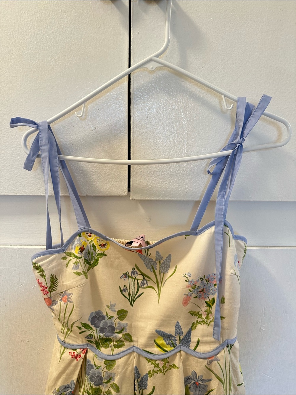 entro Floral Light Blue Trim Slip Dress - Picture 3 of 7